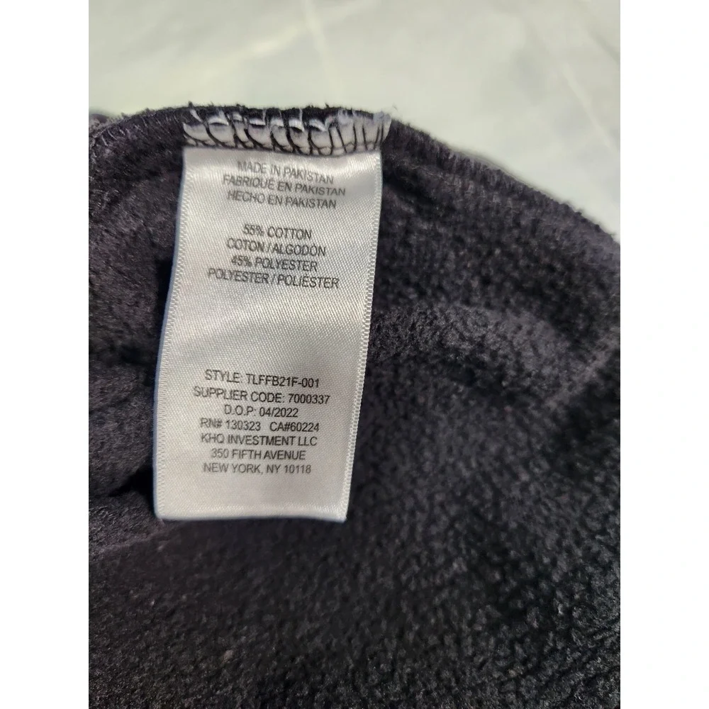 Timberland Kids Boy's Black Tan Fleece Logo Hoodie Sweater Medium 10/12 10 12